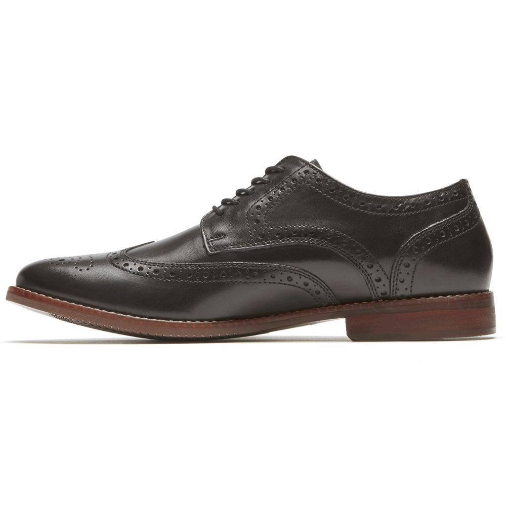 Rockport Singapore Mens Lace Up - Style Purpose Wingtip Black - ZM3867954